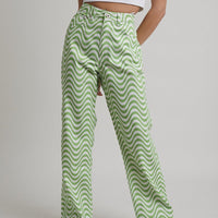 WAVE JEAN WHITE & LIME