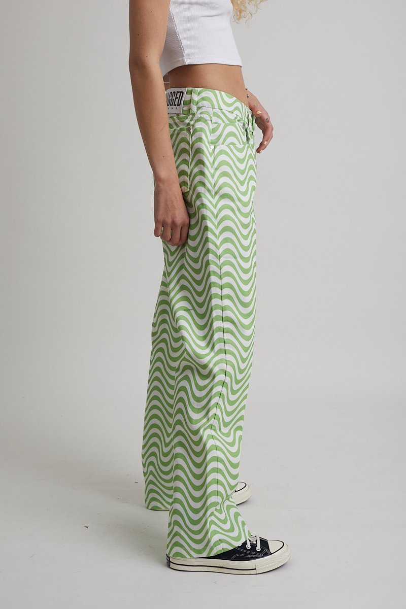 WAVE JEAN WHITE & LIME