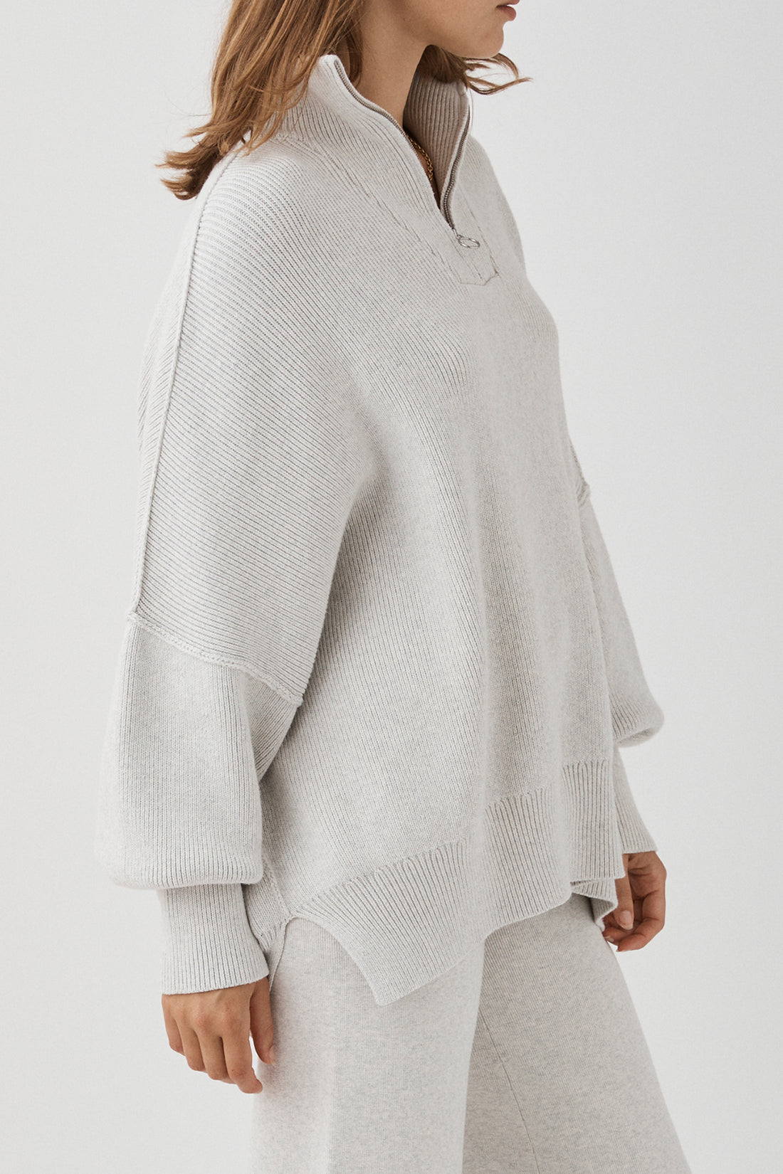 LONDON SWEATER - GREY MARLE
