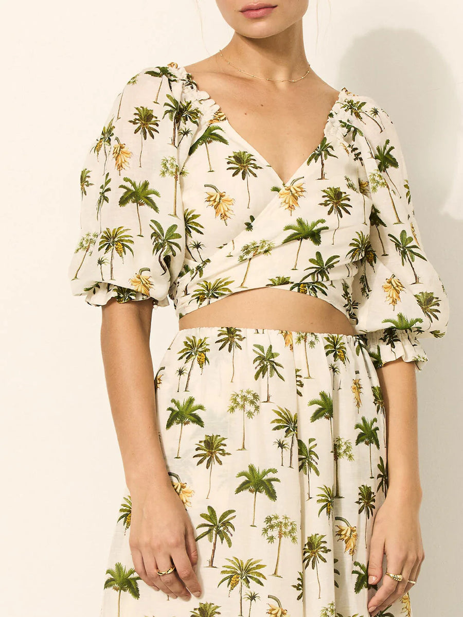 SOLANA TIE FRONT CROP TOP