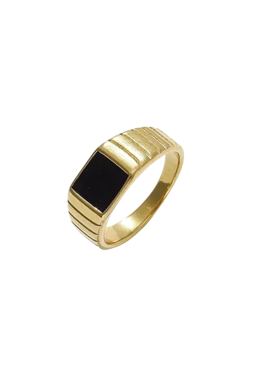 EDWARD RING BLACK GOLD