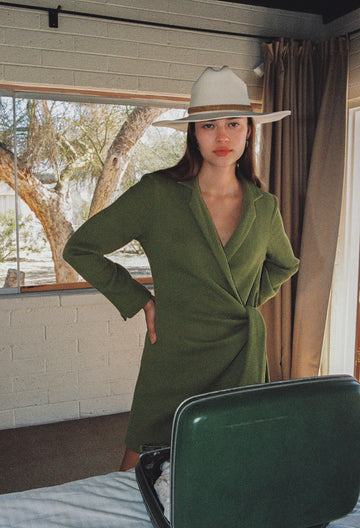 MAYA WRAP DRESS OLIVE